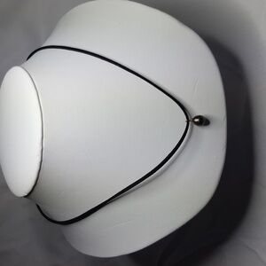 Black Peacock Pearl Copper Wire Wrapped Necklace